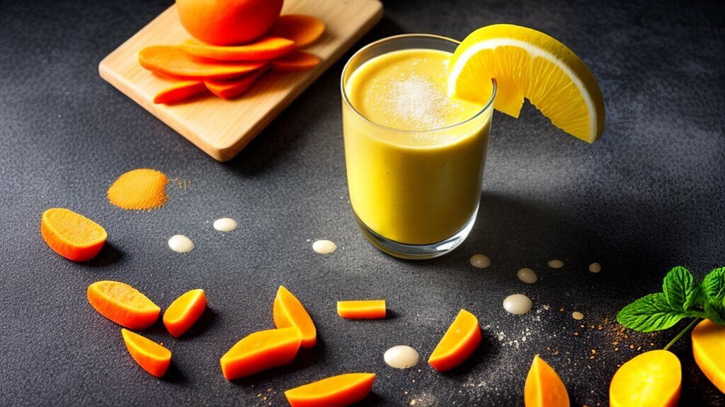 Batido de mango, zanahoria y jengibre